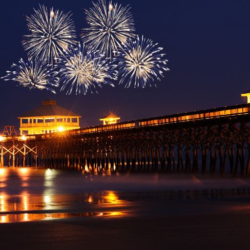 4th of July Fireworks on Folly Beach